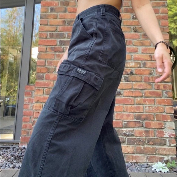 Vintage high waisted wrangler cargo pants utility - Picture 3 of 4